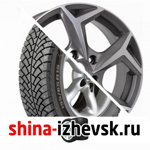 Колесо в сборе BF Goodrich G Force Stud 215/65 R16 Q 102 + RST R066 6.5xR16 5×114.3 ET50 DIA66.1 Серый с алмазной проточкой в Ижевске